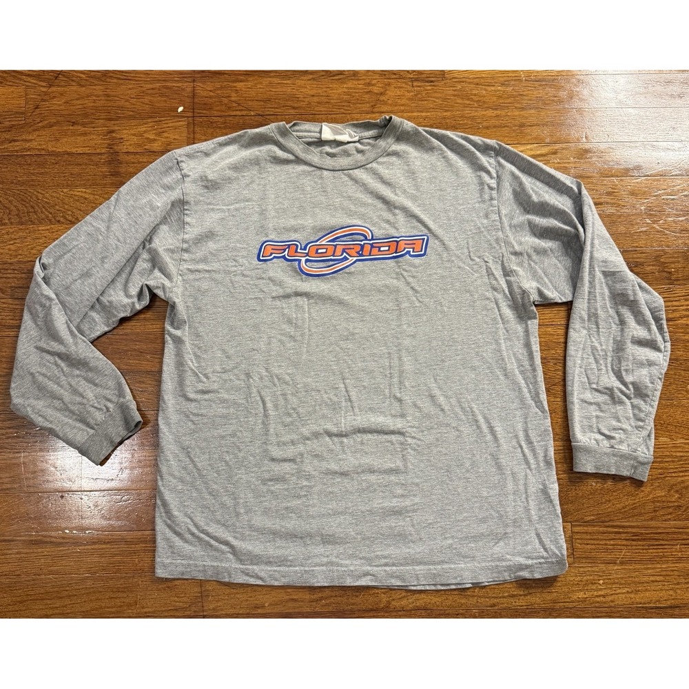 vintage gray University of Florida Gators long-sleeve t-shirt retro 90s- Size XL